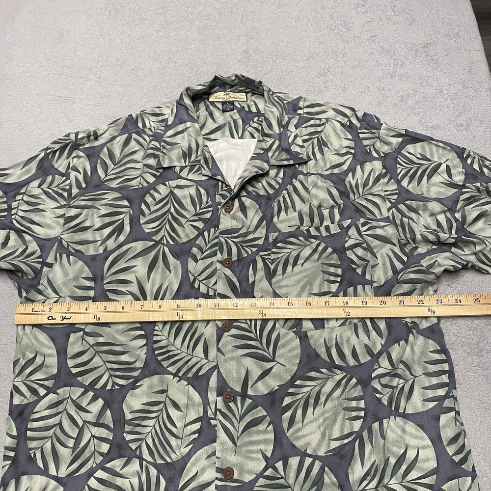Tommy Bahama Silk Shirt Mens Medium Hawaiian Camp Shirt Loop Collar - Picture 4 of 6